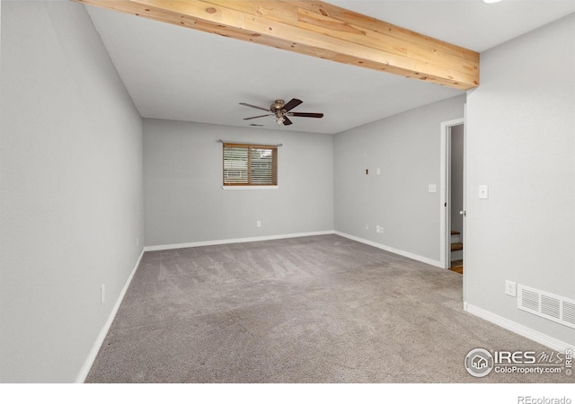 3207 Valmont St, Evans, CO 80620 - carpeted spare room featuring a ceiling fan and baseboards