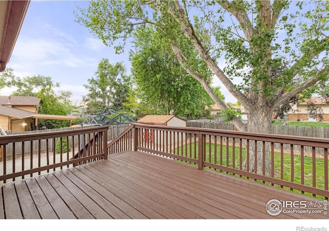 3207 Valmont St, Evans, CO 80620 - deck featuring a fenced backyard