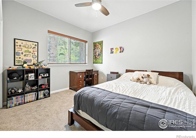 7196 Christopher Ct, Niwot, CO 80503 - bedroom with carpet floors and a ceiling fan