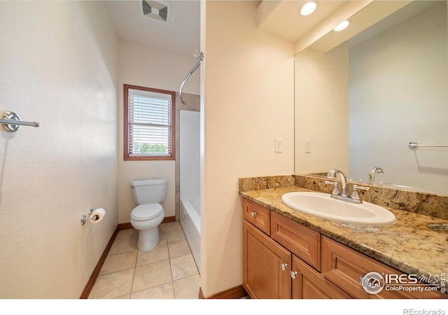 137 Reid Rd, Fort Morgan, CO 80701 - full bath featuring vanity, shower / tub combination, and tile patterned flooring
