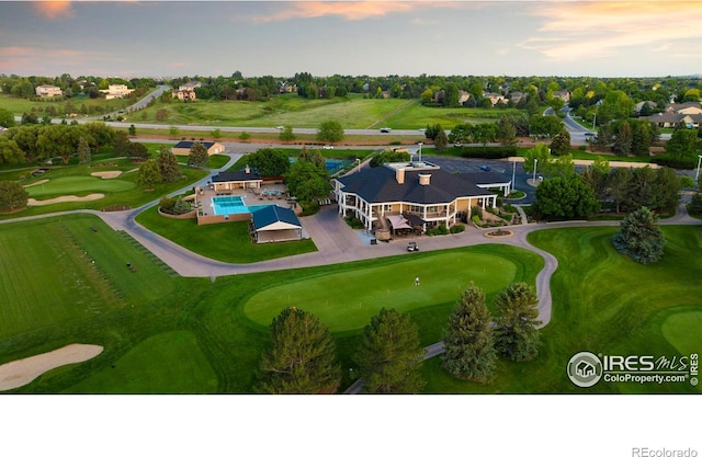 5424 Taylor Ln, Fort Collins, CO 80528 - aerial view at dusk