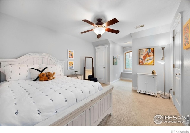 5424 Taylor Ln, Fort Collins, CO 80528 - bedroom featuring light colored carpet and ceiling fan