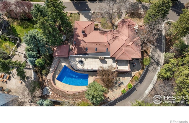 2111 E Alameda Ave, Denver, CO 80209 - aerial view of property and surrounding area featuring a pool