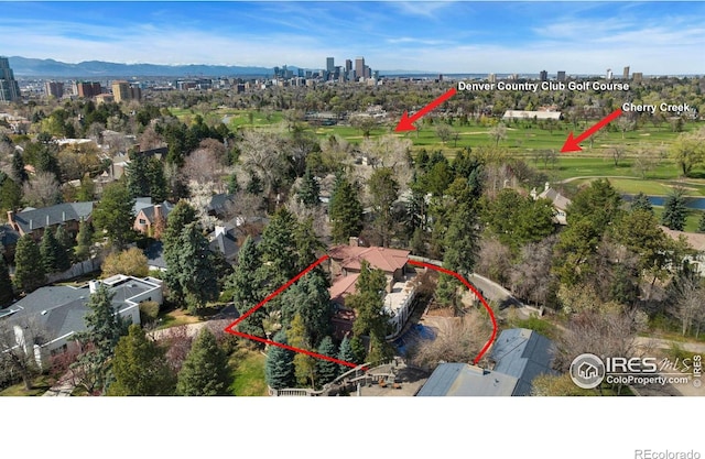2111 E Alameda Ave, Denver, CO 80209 - view of urban area with property boundaries highlighted