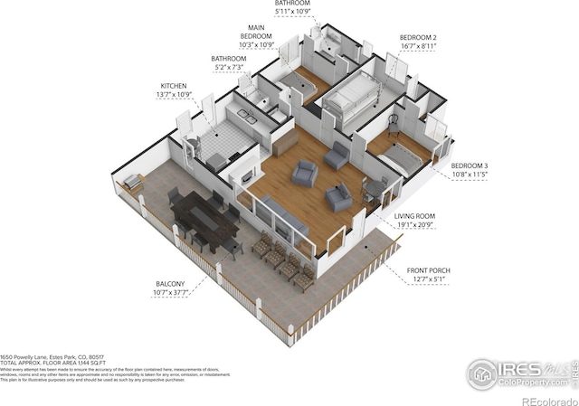 1650 Powelly Ln, Estes Park, CO 80517 - view of room layout