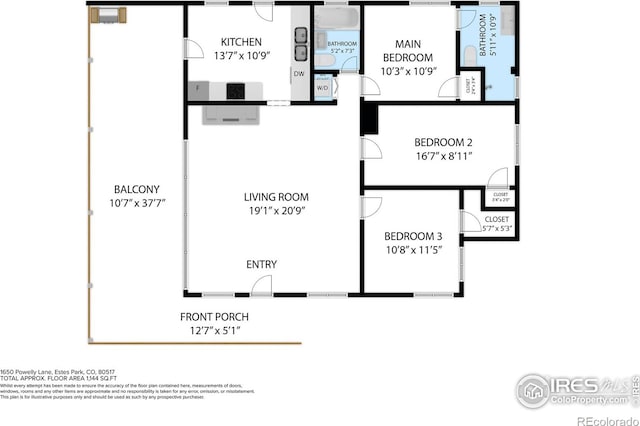 1650 Powelly Ln, Estes Park, CO 80517 - view of floor plan / room layout