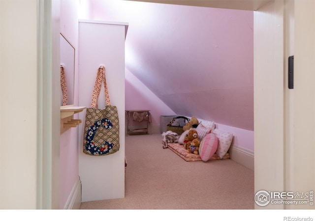 512 Marine St, Boulder, CO 80302 - bedroom with vaulted ceiling and carpet flooring