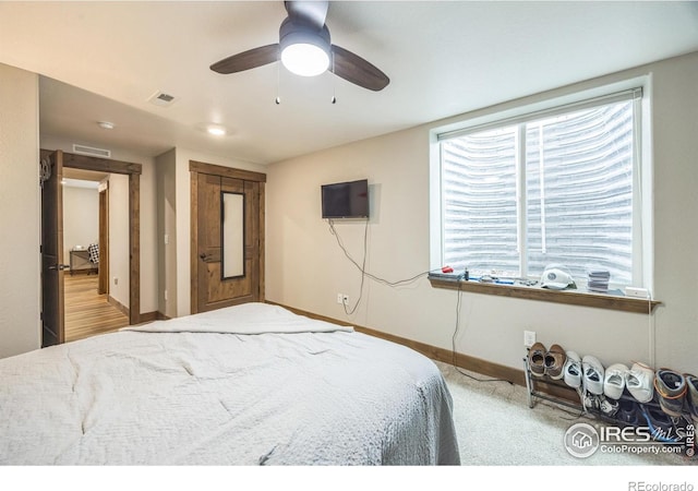 1897 Holloway Dr, Windsor, CO 80550 - bedroom featuring ceiling fan and carpet floors