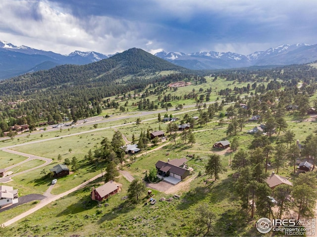 2055 Siskin Dr, Estes Park, CO 80517 - aerial view of property and surrounding area with a mountainous background and rural landscape