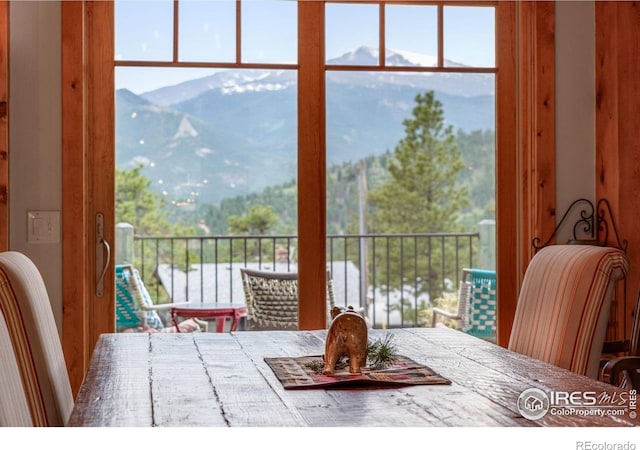 2055 Siskin Dr, Estes Park, CO 80517 - dining room with a mountain view and healthy amount of natural light
