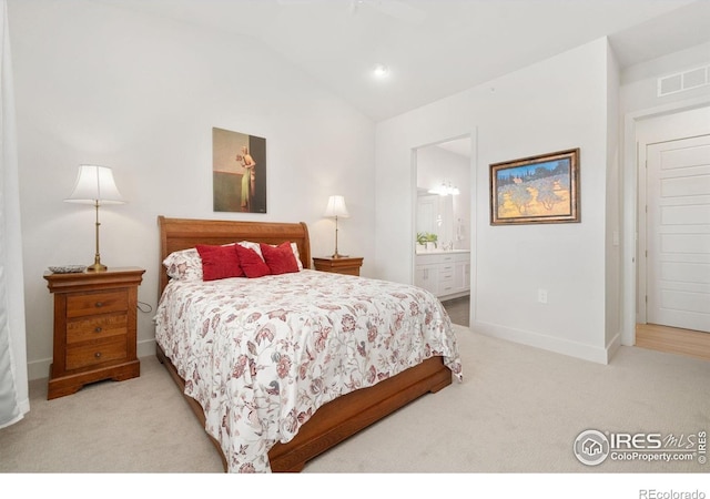 1911 Morningstar Way Unit 2, Fort Collins, CO 80524 - carpeted bedroom with lofted ceiling and ensuite bath