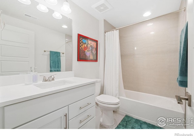 1911 Morningstar Way Unit 2, Fort Collins, CO 80524 - bathroom featuring vanity, shower / tub combo, tile patterned flooring, and recessed lighting