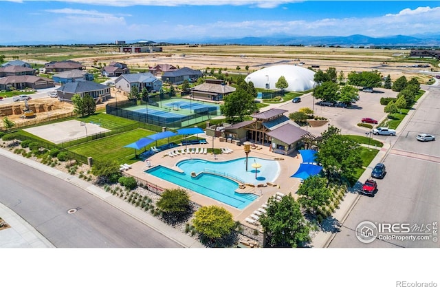 6582 Spanish Bay Dr, Windsor, CO 80550 - aerial view of a pool area