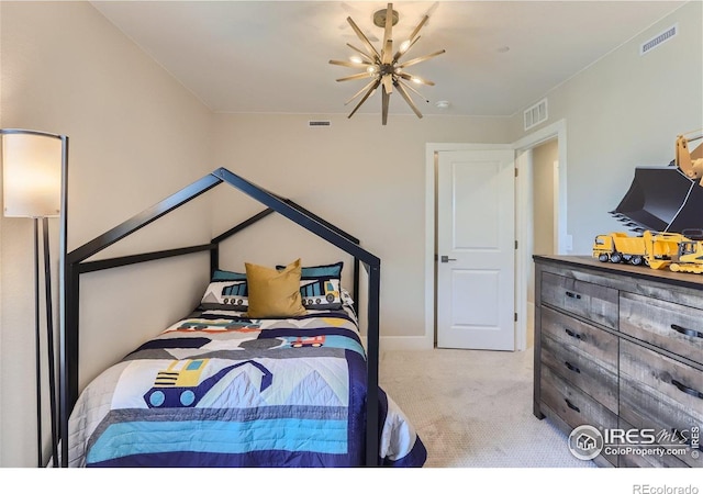 2770 Bear Springs Cir, Longmont, CO 80503 - bedroom with carpet flooring, a chandelier, and ceiling fan