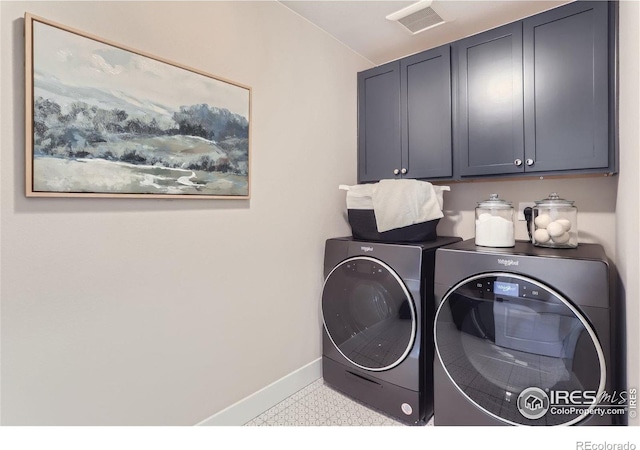 2770 Bear Springs Cir, Longmont, CO 80503 - laundry room with cabinet space and independent washer and dryer