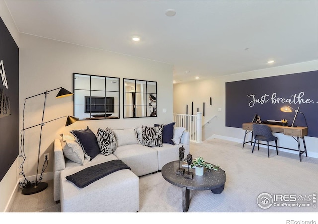2770 Bear Springs Cir, Longmont, CO 80503 - carpeted living room with recessed lighting and baseboards