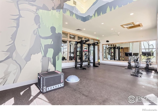 2770 Bear Springs Cir, Longmont, CO 80503 - exercise room with recessed lighting and baseboards