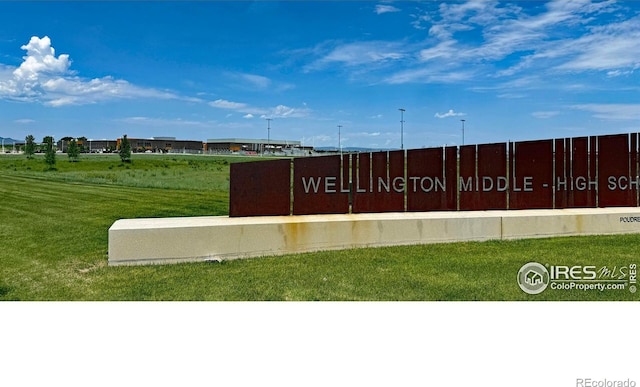 3268 White Buffalo Dr, Wellington, CO 80549 - community sign with a yard