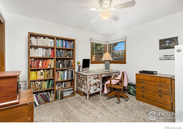 408 Riddle Dr, Fort Collins, CO 80521 - office with carpet flooring and ceiling fan