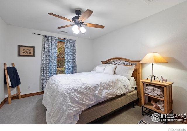 991 Peaceful View Pl, Johnstown, CO 80534 - carpeted bedroom featuring baseboards and ceiling fan