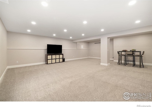 4822 Wildflower Pl, Dacono, CO 80514 - finished basement with carpet floors and recessed lighting