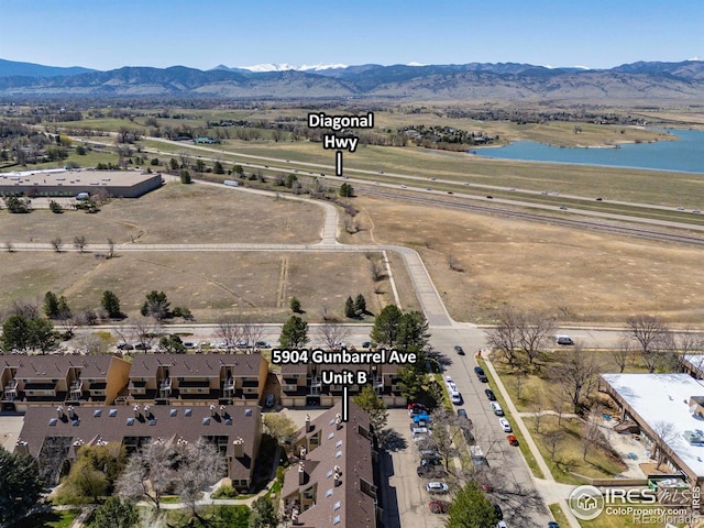 5904 Gunbarrel Ave Unit B, Boulder, CO 80301 - aerial overview of property's location with a water and mountain view