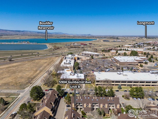 5904 Gunbarrel Ave Unit B, Boulder, CO 80301 - aerial view of property and surrounding area featuring mountains