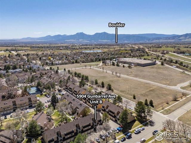5904 Gunbarrel Ave Unit B, Boulder, CO 80301 - aerial overview of property's location with mountains