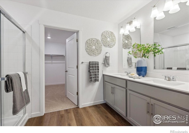 13804 Quartz St, Mead, CO 80504 - full bath featuring double vanity and a shower stall
