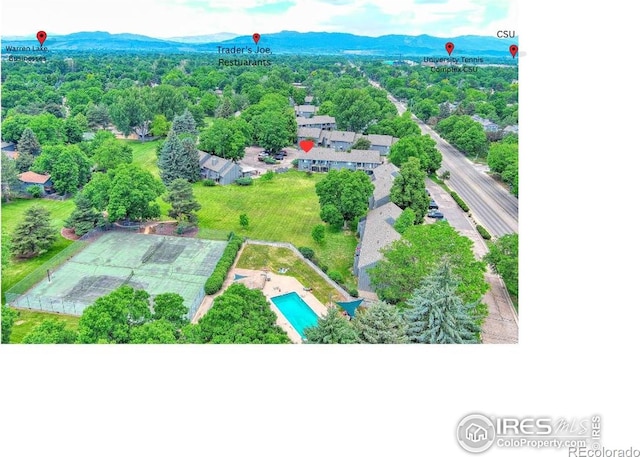 801 E Drake Rd Unit G77, Fort Collins, CO 80525 - view of property location with a mountain backdrop and a pool area