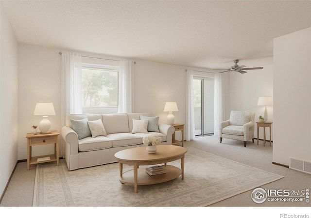 1410 Bacchus Dr Unit B12, Lafayette, CO 80026 - living area with ceiling fan and carpet