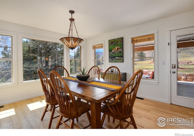 385 Vasquez Ct, Lyons, CO 80540 - dining area featuring plenty of natural light and light wood-style flooring