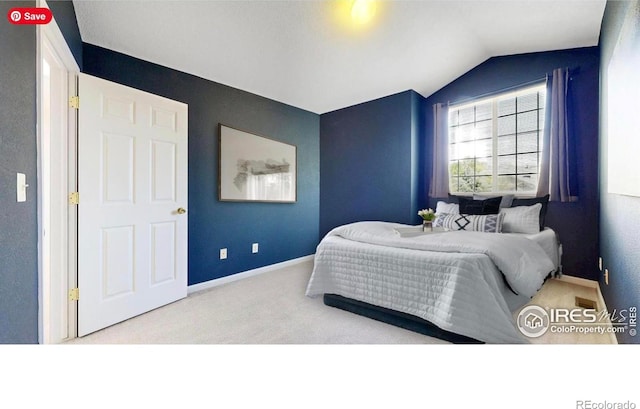 1839 Laurus Ln, Johnstown, CO 80534 - bedroom featuring carpet and vaulted ceiling