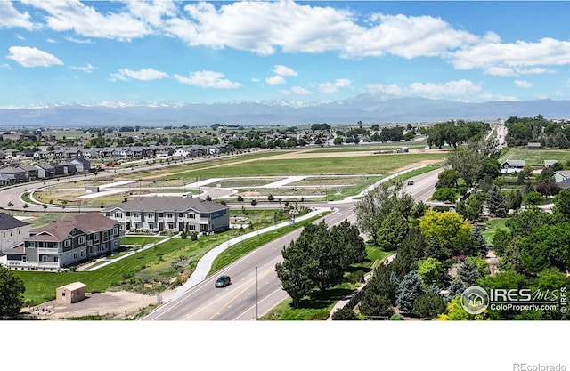 1839 Laurus Ln, Johnstown, CO 80534 - aerial perspective of suburban area featuring mountains