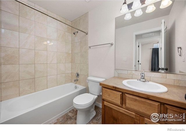 6818 Meadow Rain Way, Wellington, CO 80549 - full bathroom featuring vanity and shower / bathtub combination