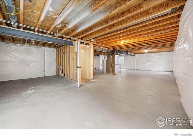 6818 Meadow Rain Way, Wellington, CO 80549 - unfinished below grade area with gas water heater and heating unit