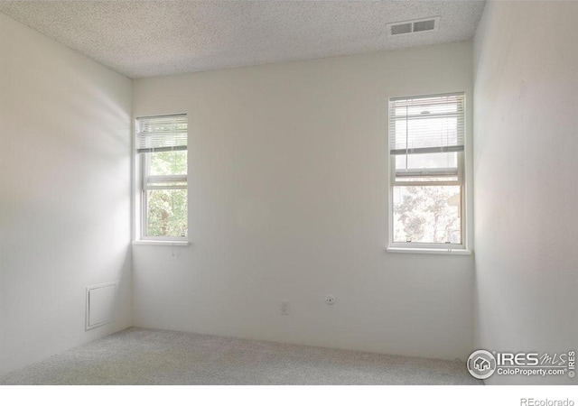 3345 Chisholm Trl Unit 206, Boulder, CO 80301 - spare room featuring carpet floors, healthy amount of natural light, and a textured ceiling