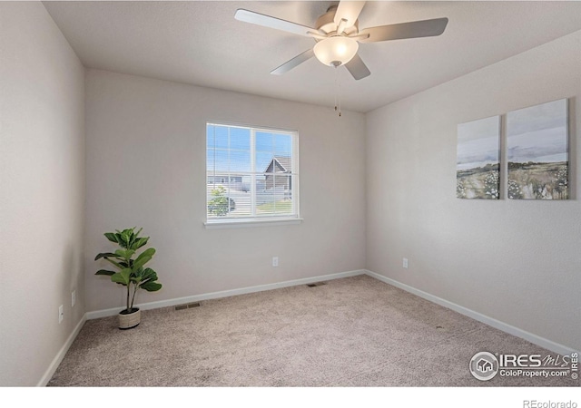 4216 Yellowbells Dr, Evans, CO 80620 - carpeted empty room with baseboards and a ceiling fan
