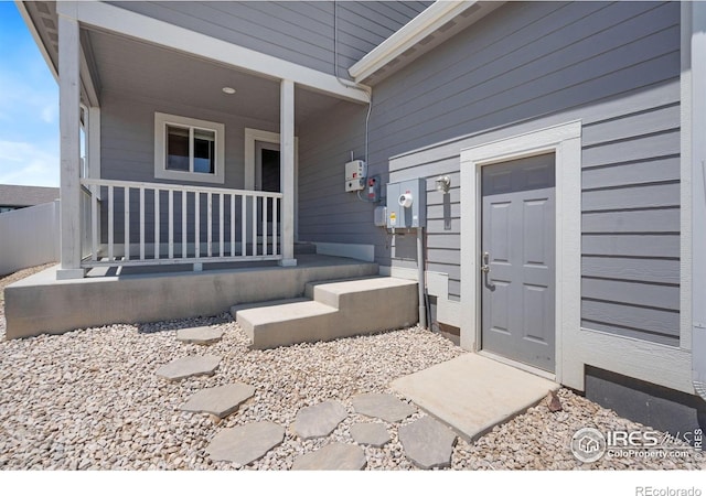 4216 Yellowbells Dr, Evans, CO 80620 - doorway to property featuring a porch