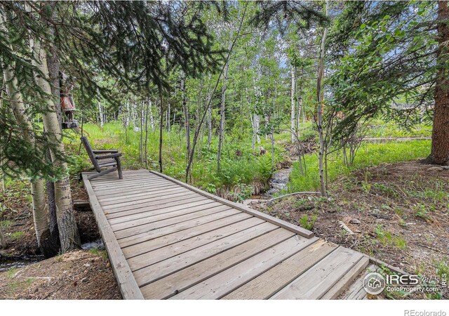 8451 Peak To Peak Hwy, Allenspark, CO 80510 - view of wooden deck