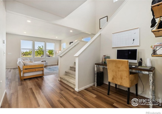 3775 Ginkgo St, Wellington, CO 80549 - office with wood finished floors and recessed lighting