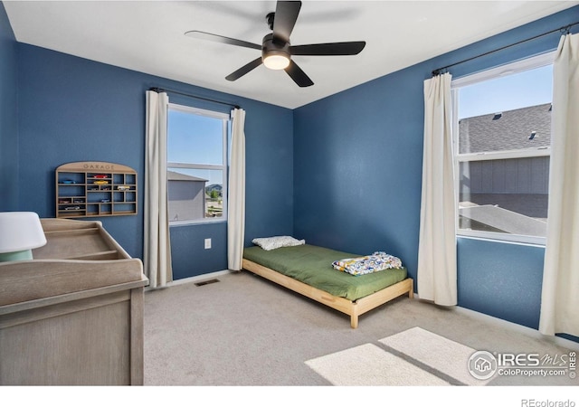 3775 Ginkgo St, Wellington, CO 80549 - carpeted bedroom with ceiling fan and baseboards