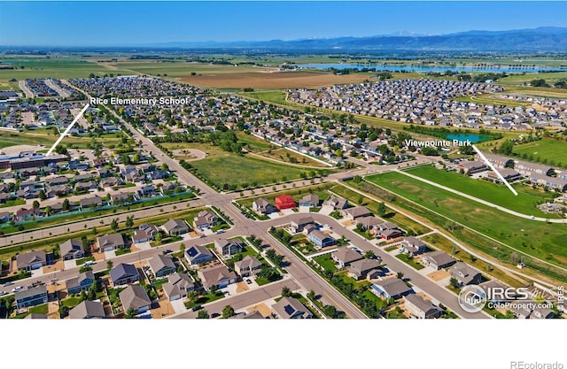 3775 Ginkgo St, Wellington, CO 80549 - aerial view of property's location featuring a water and mountain view