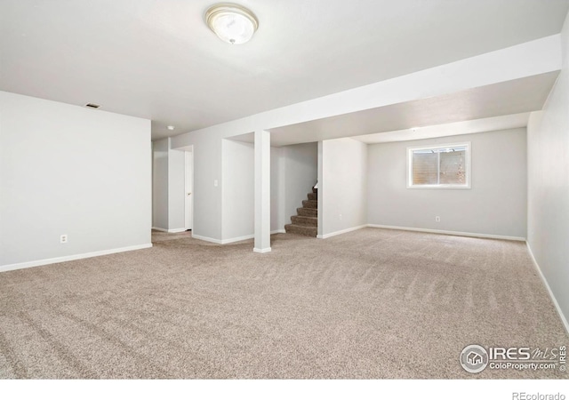 3012 Anchor Way Unit 3, Fort Collins, CO 80525 - below grade area with carpet floors and stairway
