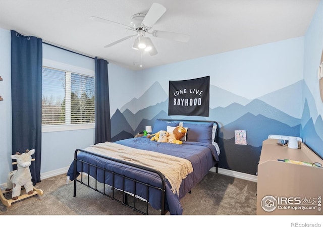 8356 Louden Circle Ft, Collins, CO 80528 - carpeted bedroom with baseboards and a ceiling fan