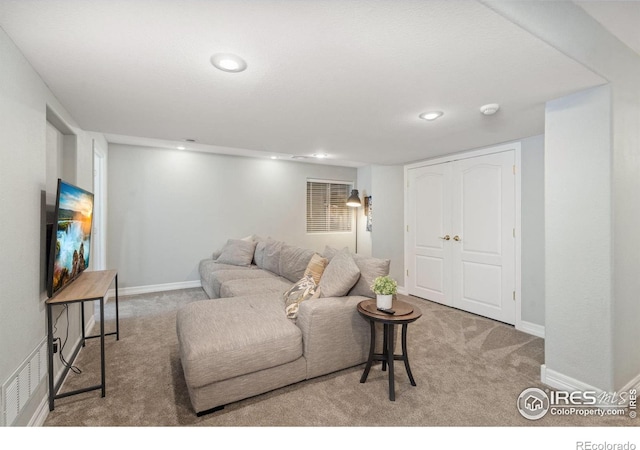 8356 Louden Circle Ft, Collins, CO 80528 - living area featuring carpet and recessed lighting