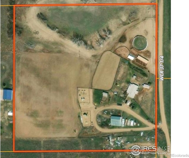 18247 County Road 22, Fort Lupton, CO 80621 - map / location with property parcel outlined