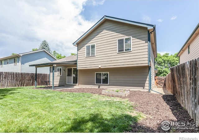 425 Walden Way, Fort Collins, CO 80526 - rear view of house with a patio area and a fenced backyard