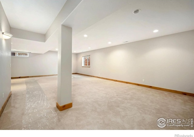 333 Braveheart Ln, Johnstown, CO 80534 - below grade area with carpet and recessed lighting
