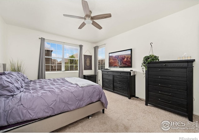 1781 Summer Bloom Dr, Windsor, CO 80550 - bedroom featuring light carpet and a ceiling fan